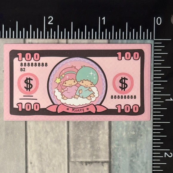 ๐10/$10๐ Sanrio Banknote Reusable Waterproof Vinyl Sticker Decal - Picture 1 of 1